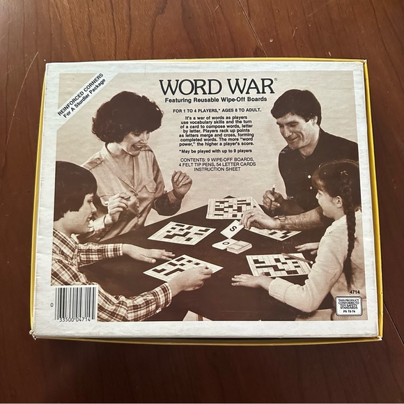 Vintage 1983 Whitman Word War Competitive Crossword Puzzle Board Game - Picture 9 of 9